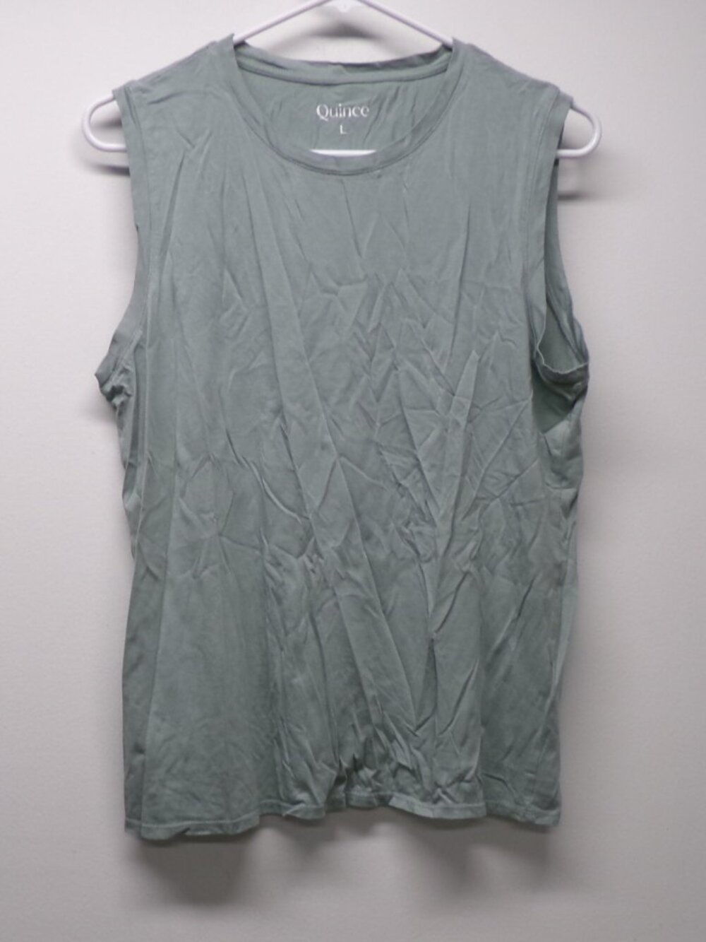 Quince Cotton Modal Muscle Tank Sleeveless Top Women's sz Large Light Blue